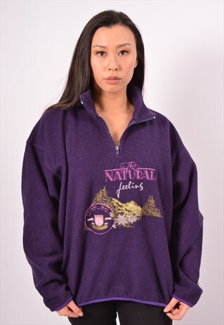 VINTAGE SERGIO TACCHINI FLEECE JUMPER PURPLE