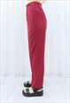 90S VINTAGE RED HIGH WAISTED TROUSERS