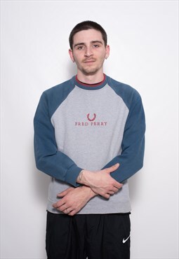 Vintage Fred Perry Spellout Sweatshirt Jumper Pullover