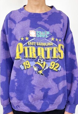 Vintage 1992 East Crolina Pirates tie dye sweatshirt 