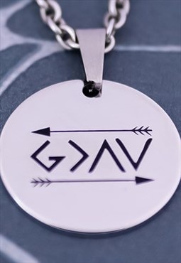 CRW Silver God is Greater than the Highs and Lows Necklace 