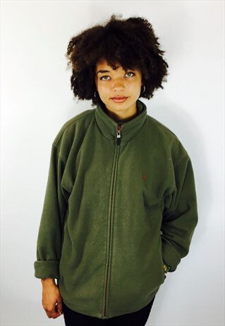 FRED PERRY OLIVE GREEN FLEECE JACKET
