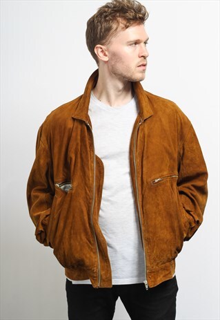 VINTAGE SUEDE BOMBER JACKET