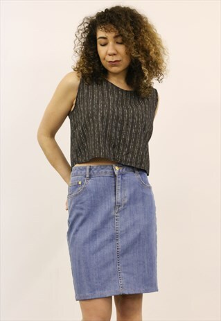 VINTAGE 1990S LIGHT BLUE DENIM SKIRT