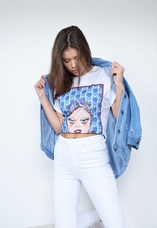 WHITE T-SHIRT WITH ILLUSTRATION