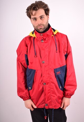 HELLY HANSEN MENS VINTAGE JACKET LARGE RED 90S