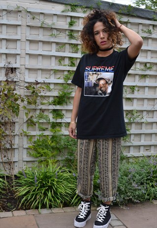 PRINT LOOSE PYJAMA STYLE TROUSERS