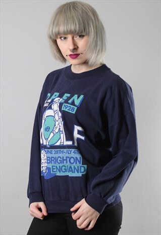 VINTAGE PUMA GOLFING SWEATSHIRT JUMPER SMALL