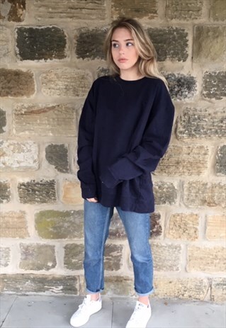 VINTAGE CHAMPION SWEATSHIRT JUMPER LARGE BLUE OVERSIZED
