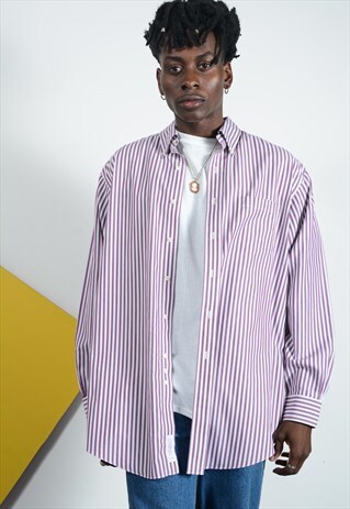 VINTAGE SHIRT IN PURPLE STRIPES