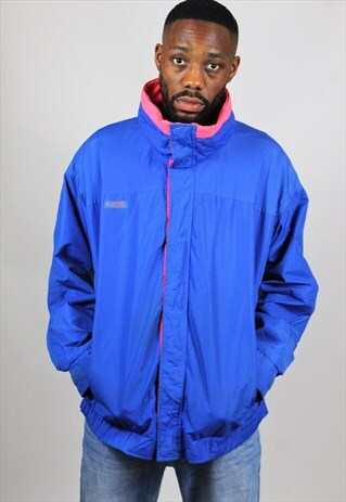 RETRO / EARLY 90'S / COLUMBIA / BLUE WATERPROOF JACKET