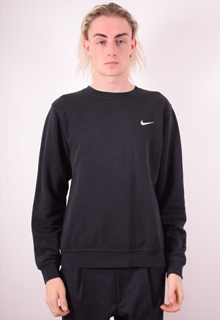 NIKE MENS VINTAGE SWEATSHIRT JUMPER MEDIUM BLACK 90S