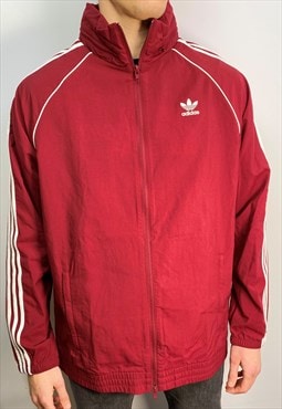 Vintage Adidas Originals track jacket in maroon (L)