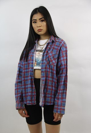 VINTAGE 90'S CHECK FLANNEL SHIRT