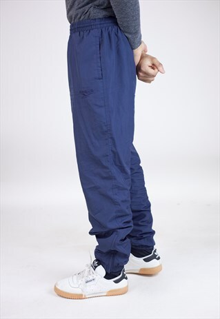 VINTAGE 90S REEBOK NAVY TRACKSUIT BOTTOMS