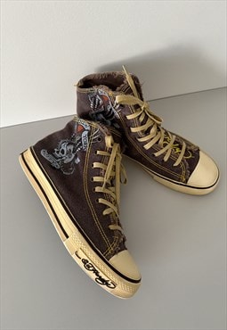 Vintage Y2K Ed Hardy High Top Sneakers Shoes
