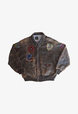 Vintage AVIREX 1986 Top Gun Leather Pilot Jacket