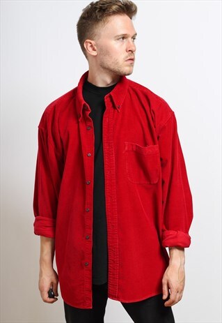 VINTAGE CORDUROY SHIRT RED