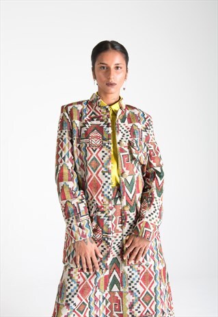 MULTICOLOR COTTON JACKET WITH POCKETS