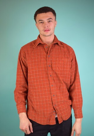 VINTAGE 90'S CHECKED CORDUROY SHIRT