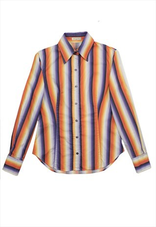 VINTAGE 90S ETRO COLORFUL STRIPED SHIRT