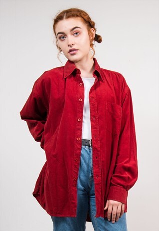 VINTAGE 90'S RED CORD SHIRT