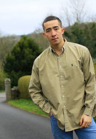 VINTAGE BEIGE RALPH LAUREN BLAIRE SHIRT
