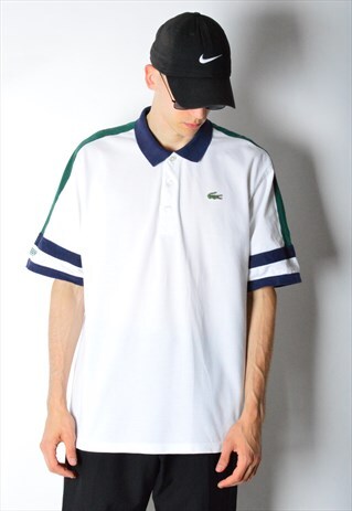 VINTAGE 90S WHITE LACOSTE POLO SHIRT