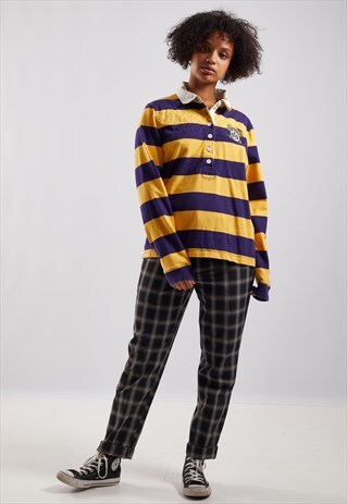 VINTAGE TOMMY HILFIGER LONG SLEEVED POLO TOP