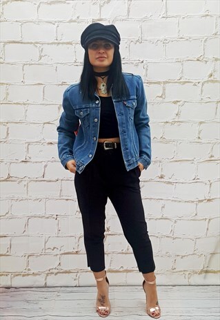 VINTAGE REWORKED LEVI'S DENIM JACKET/ FRINGED /FESTIVAL