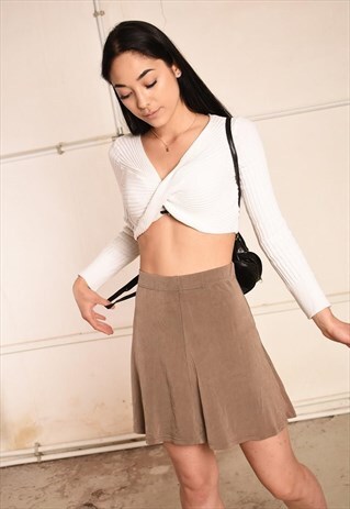 90'S RETRO MINIMALIST PARIS CHIC MINI SKIRT