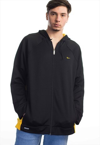 VINTAGE NIKE LOGO HOODIE SWEATSHIRT 90S L 29.4