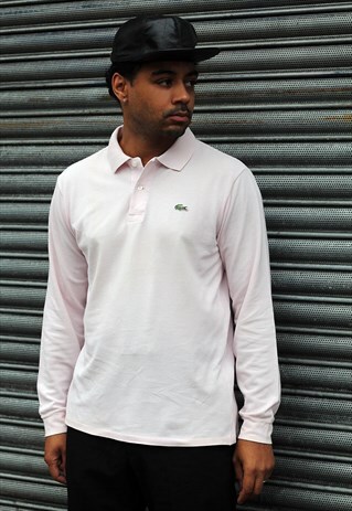 VINTAGE LACOSTE UNISEX PINK POLO SHIRT