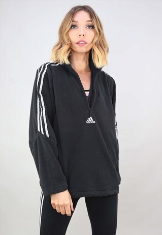 VINTAGE OVERSIZED 1/4 ZIP PULL OVER ADIDAS FLEECE