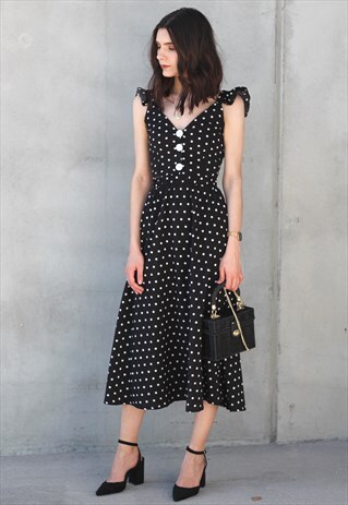 POLKA DOT VEST TOP & SKIRT CO-ORD TWIN SET