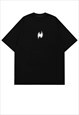 GORPCORE T-SHIRT UTILITY TEE GRUNGE TATTOO TOP IN WHITE
