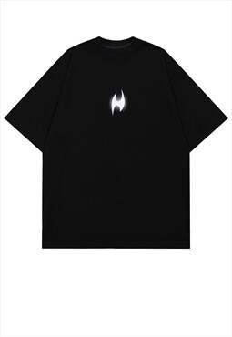 Gorpcore t-shirt utility tee grunge tattoo top in black