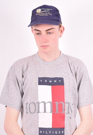 MENS VINTAGE CAP ONE SIZE NAVY BLUE 90S
