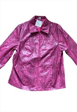 vintage faux pink snake y2k jacket