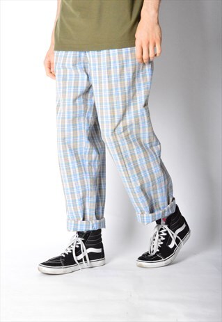 VINTAGE 80S COLOURFUL CHECK PANTS