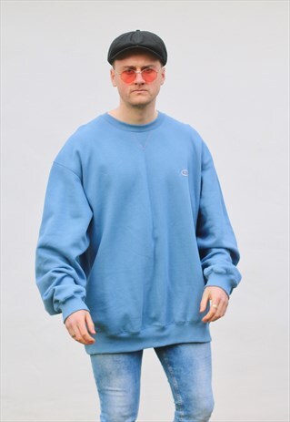 CHAMPION USA MINIMALIST SKY BLUE VINTAGE SWEATSHIRT