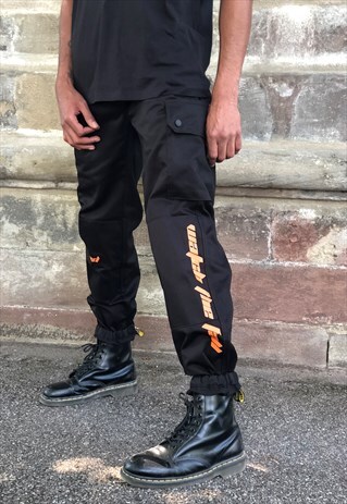 BAAD CARGO TROUSERS BLACK/ WATCH THE FALL (ORANGE)