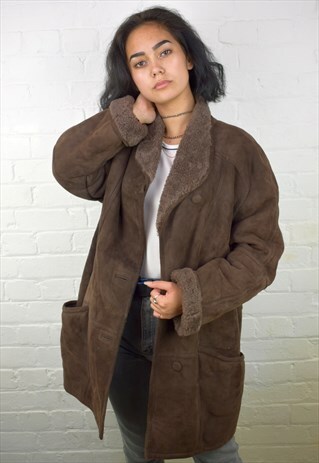 VINTAGE 90'S SHEARLING COAT