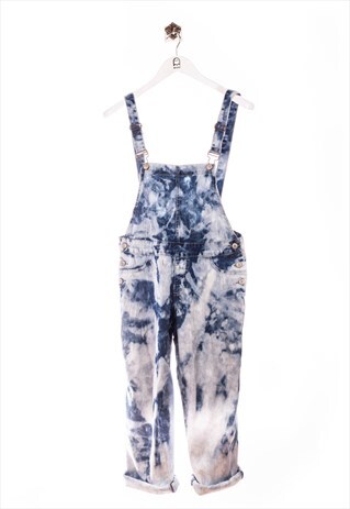 VINTAGE BLUE ROPE OVERALL BATIK LOOK BLUE/WHITE