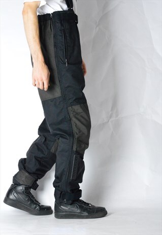 DESCENTE VINTAGE 90S BLACK KHAKI SKI PANTS