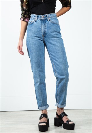 VINTAGE 80S LEVI'S MOM MID WASH DENIM JEANS SP201754