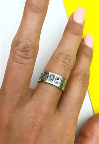 1970'S SILVER ZODIAC RING