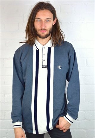 VINTAGE 90'S CALVIN KLEIN 1/4 BUTTON SWEATSHIRT