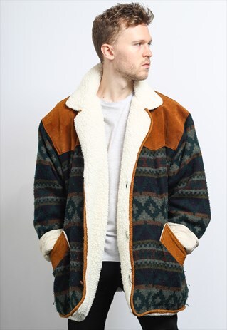 VINTAGE AZTEC INCA FLEECE JACKET