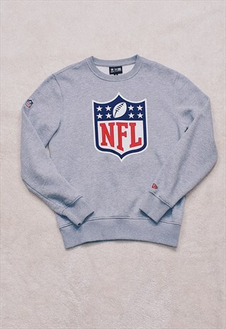 VINTAGE NEW ERA NFL GREY CLASSIC PRINT SWEATER